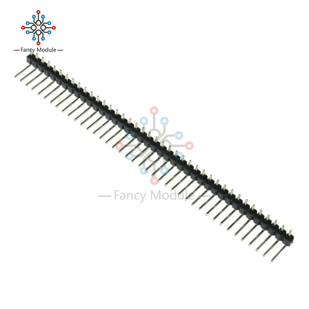 10pcs 40 Pin 1x40 Single Row Male 2.54mm Breakable Pin Header Right Angle Contor Strip Prototype Shield DIY