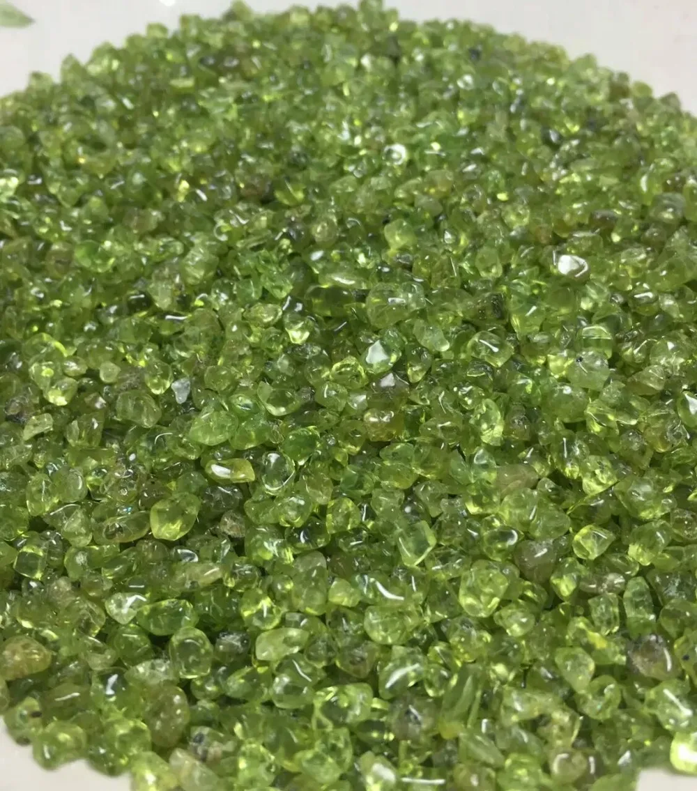 

Natural peridot gravel Quartz Crystal Stone Rock Specimen Chip Healing Gem Olive broken stone fish tank crystal healing