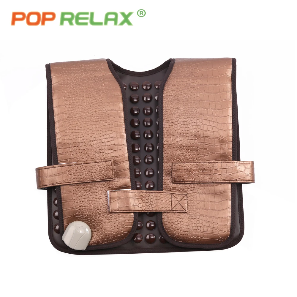 POP RELAX tourmaline cervical belt shoulder back neck pain relief infrared thermal heating therapy ion germanium stone waistcoat