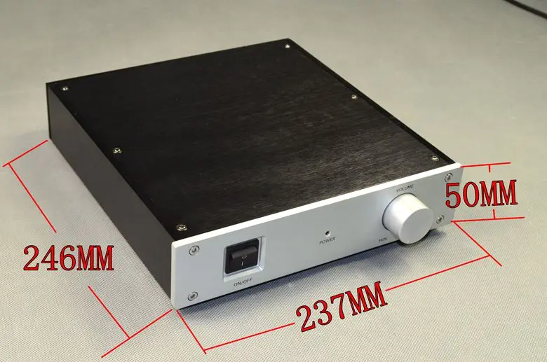 M2 Полностью алюминиевый корпус усилителя/предусилитель/корпус ЦАП/корпус AMP/корпус/коробка «сделай сам» (237*50*246 мм)