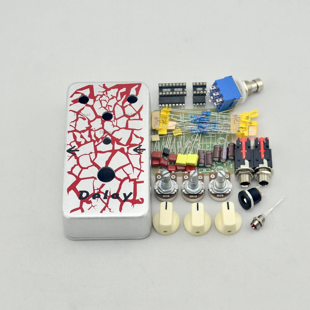 DIY Delay Guitar Effect Pedal Kits  & Analog Electric Guitar Delay Pedal Building kits  True Bypass use 1590B   + FREE SHIPPING