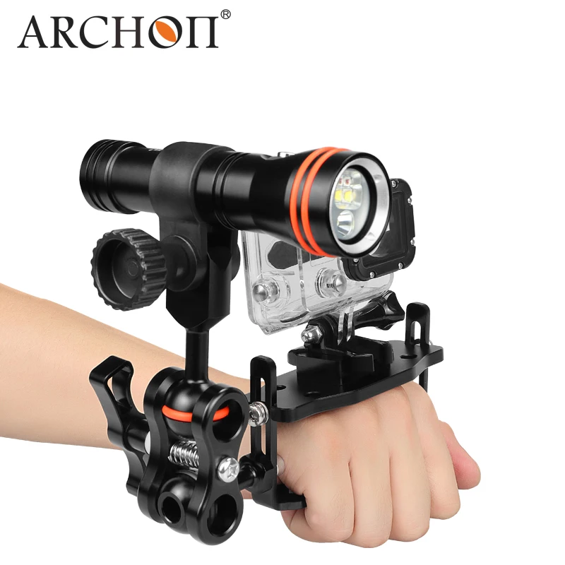 ARCHON hot sale 100m Waterproof Underwater 1300 lumem Diving Light Classic match Diving torch kit For GoPro Hero 5 4 3