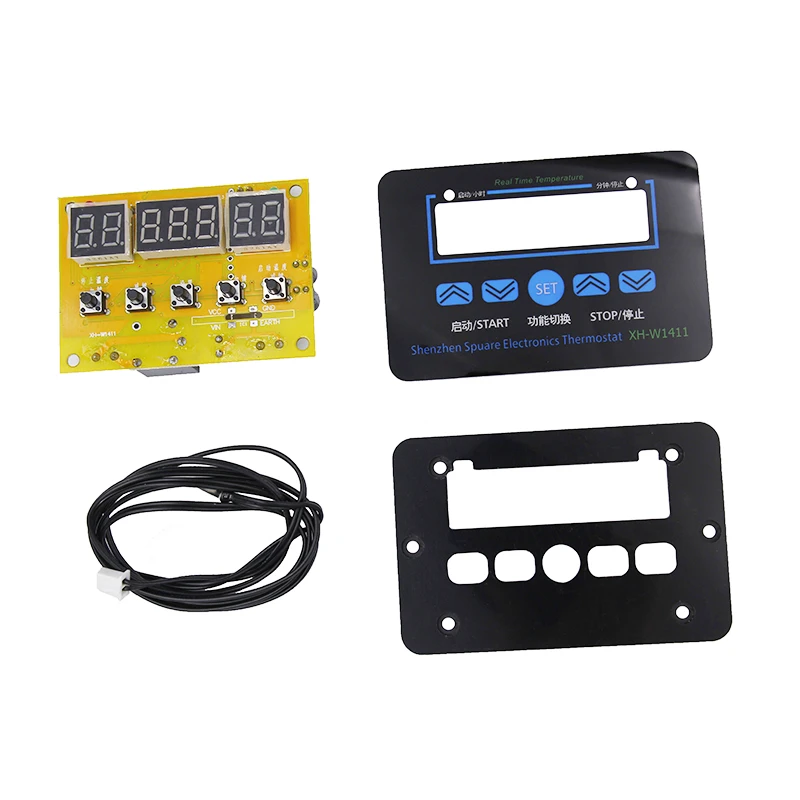 W1411 220V heat cool thermostat control switch temperature controller thermometer controller with timer switch functions 20%