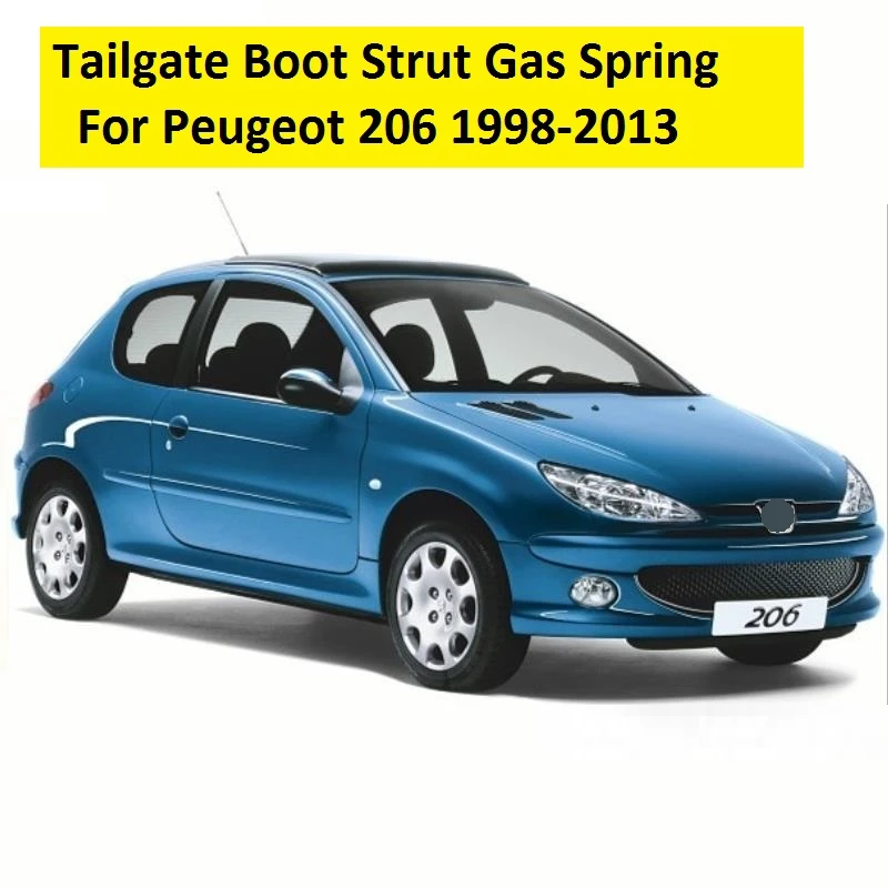 2PCS For Peugeot 206 1998 1999 2000 2001 2002 2003 2004 2005 2006 2007 Rear Tailgate Gas Struts Spring Boot holders