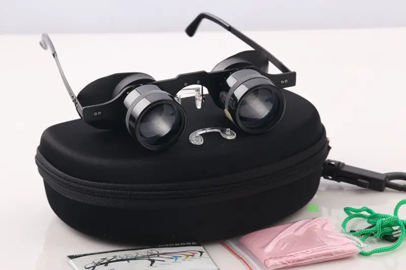 10X Magnifying Loupe Ultra-clear Binocular Opera Fishing Glasses With Green Film 10*34 Football Binoculars Magnifier With Box