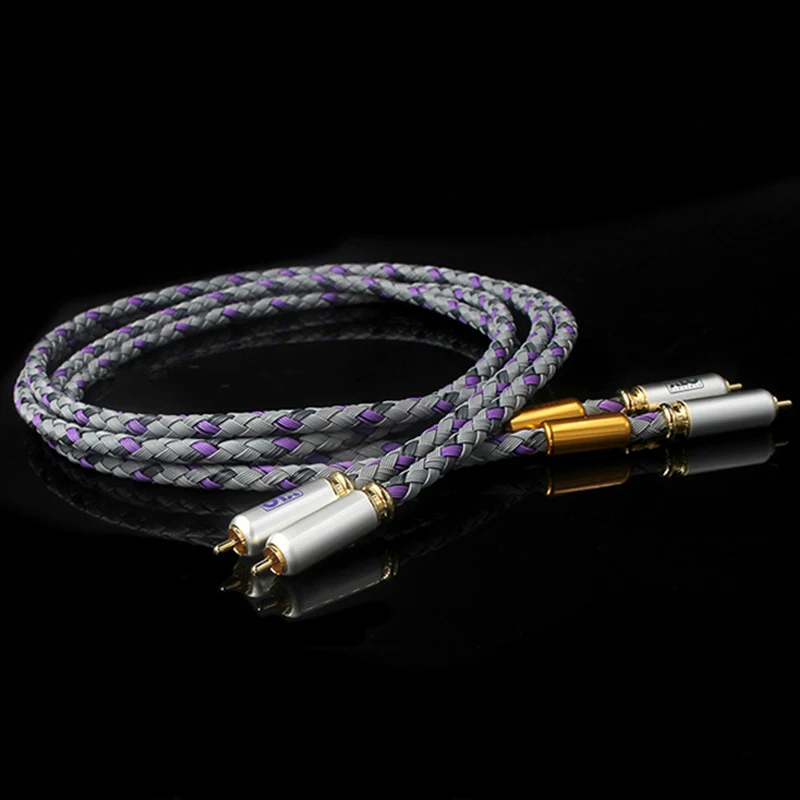 Pair XLO Signature S3-1 Singled-Ended HiFi Audio RCA Cable Hi-end CD Amplifier Interconnect 2RCA to 2RCA Male Audio Cable