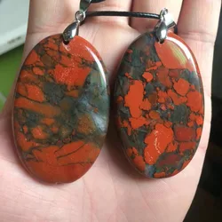 oval shape natural bloodstone beads pendant natural neclace pendant for woman for gift wholesale !