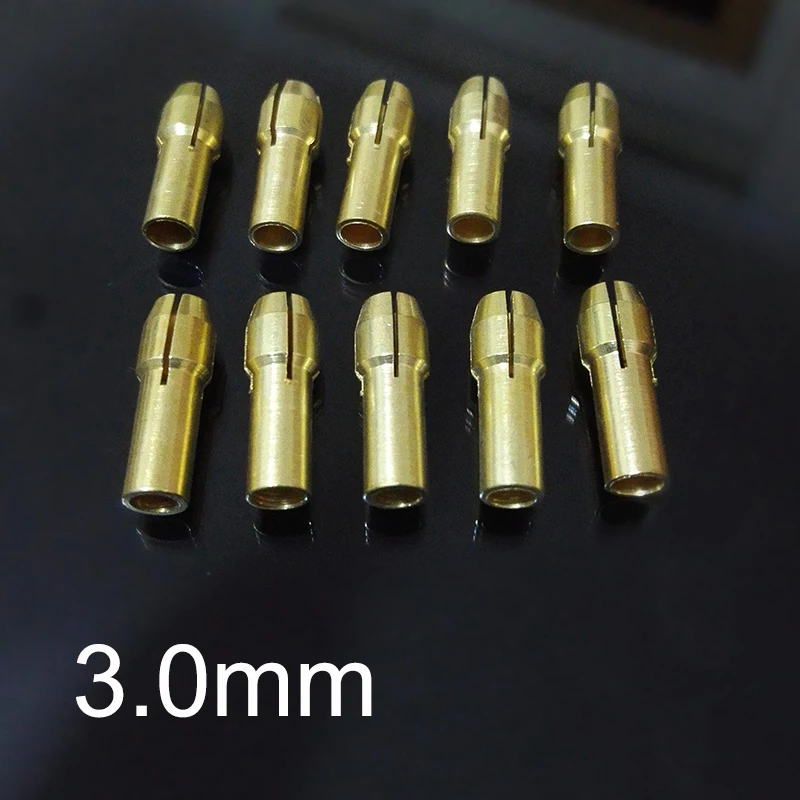 20PCS 3.0mm Mini Drill Brass Collet Chuck Adapter Micro Collet Chuck Dremel Rotary Tool DIY Accessories For Woodworking