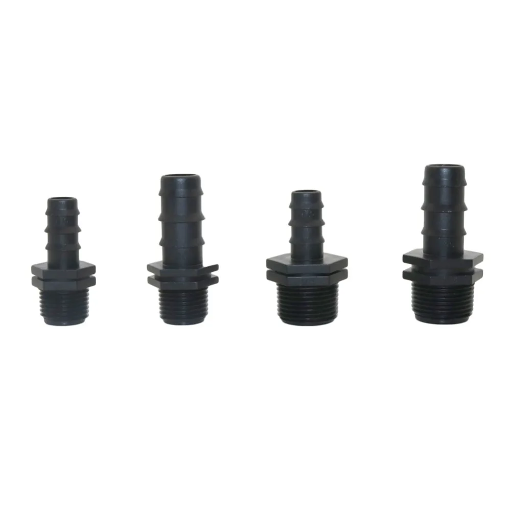 

DN16, DN20 Hose Straight Connector with 1/2" 3/4" Male Threaded Garden Agriculture Drip Irrigation Fittings 5 Pcs