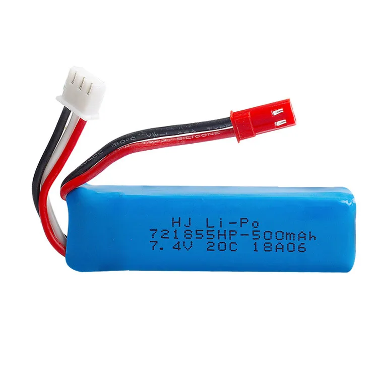 7.4V 500mAh 20C Lipo Battery 2s /usb charger for  A202 A212 A222 A232 A242 A252 4WD RC Car