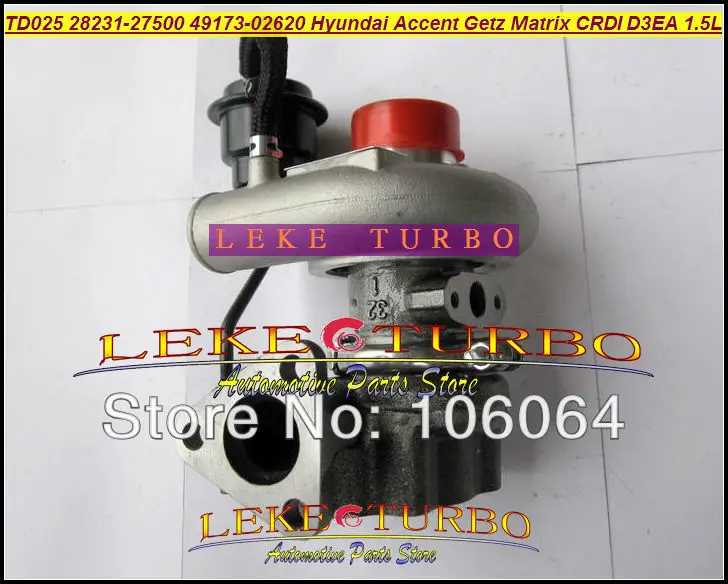 Turbocharger TD025 28231-27500 49173-02610 Turbo For HYUNDAI Accent Matrix Getz For KIA Cerato Rio 2001-2005 1.5L D3EA 1.5 CRDi