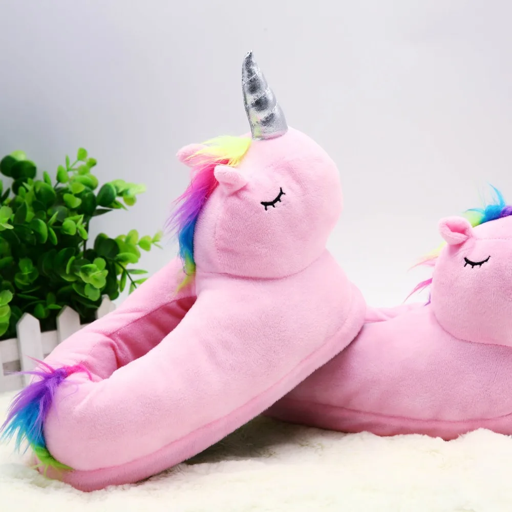 All Inclusive With Cotton Shoes Cartoon Cute Unicorn Slippers Home Furnishing Cotton Slippers In The Bedroom H404