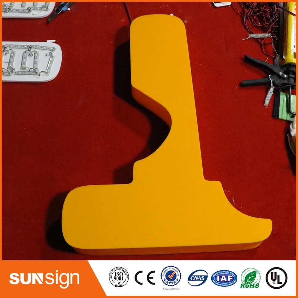 Custom Winkel Venster Reclame Led Verlichte Letters