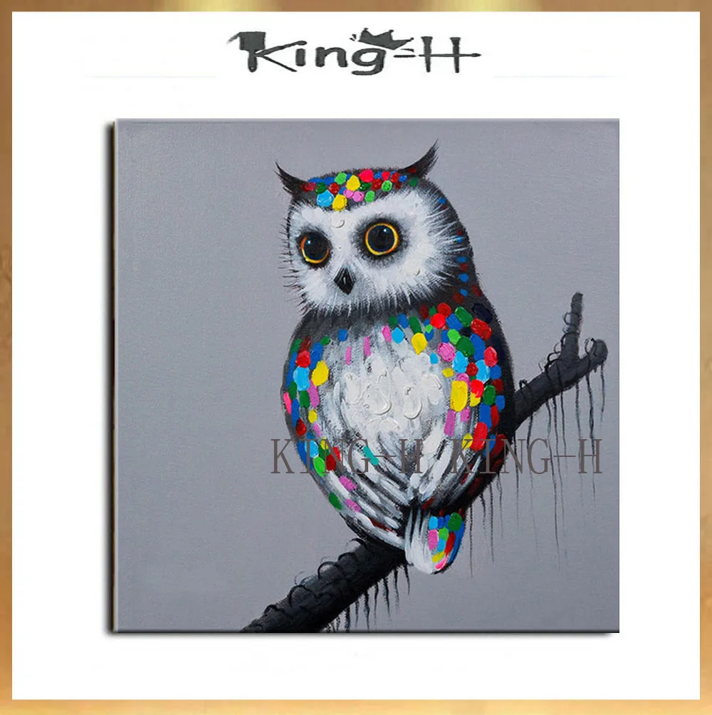 

Hot hand knife painting of thick oil quality art animal eagle modern oil painting adornment bedroom hotel hall