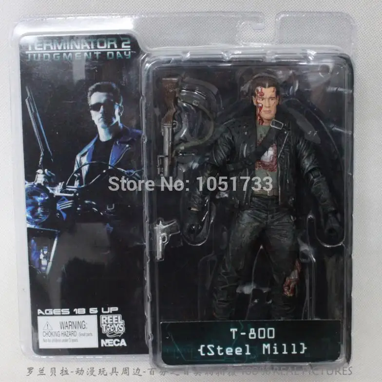 Neca the terminator 2 bonecos de ação, esqueleto clássico, figura de ação 7 "18cm 7 estilos