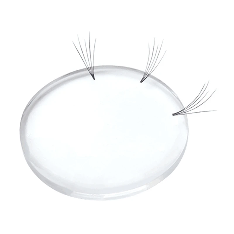 5szt Silikonowy stojak na rzęsy Łatwy wentylator Podkładka pod rzęsy Volume Lash Patches Początkujący Narzędzia dla fanów Narzędzie do przezroczystej tacy na rzęsy