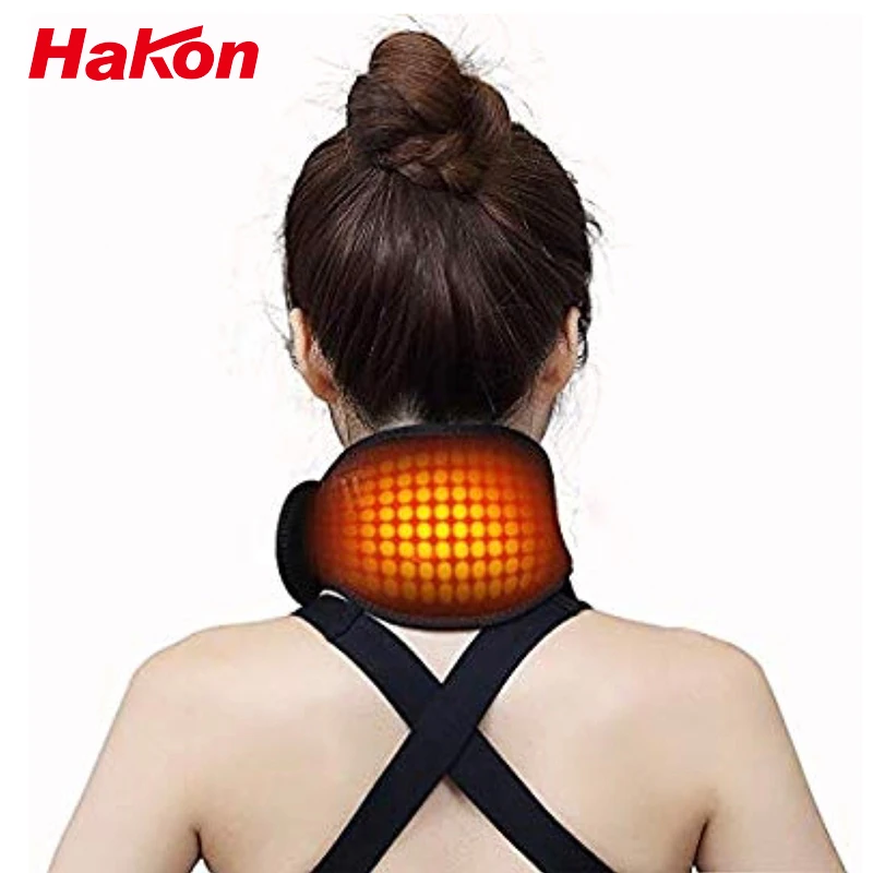 Portable Neck Warm Protector Brace Home Using 30-50℃ USB-Powered Safe 25.19in Anti Cervical Stiff Fatigue Worm Pad Thorn Therapy