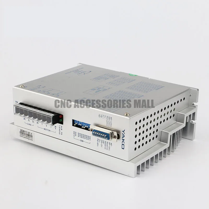 오리지널 YAKO 드라이버 2D811 80-110V DC 86/110 2 상 스테퍼 모터 드라이버, 모터 드라이버