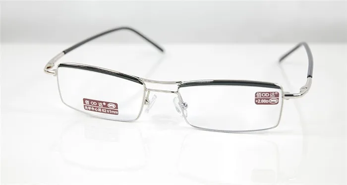 Classic Men Titanium Alloy Blue Coated Lenses Business Double Bridge Reading Glasses +4.5 +5 +5.5 +6 +6.5 +7 +7.5 +8 to +12