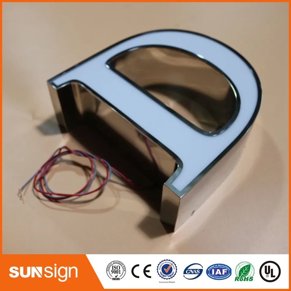 

Design chain stores signage 3d led channel letter