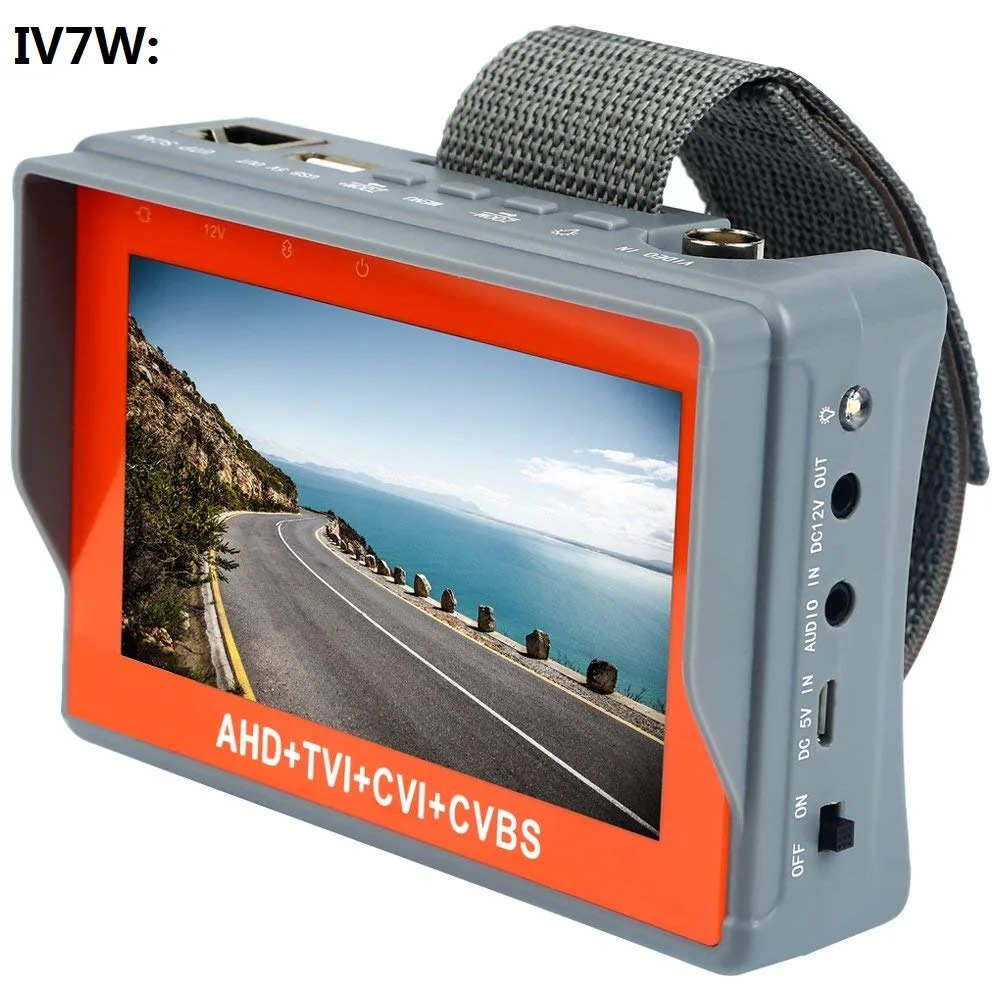 IV7W 4.3 inch four in one HD CCTV tester monitor AHD CVI TVI CVBS analog cameras testing3MP 1080P 960P 720P PTZ audio 12V