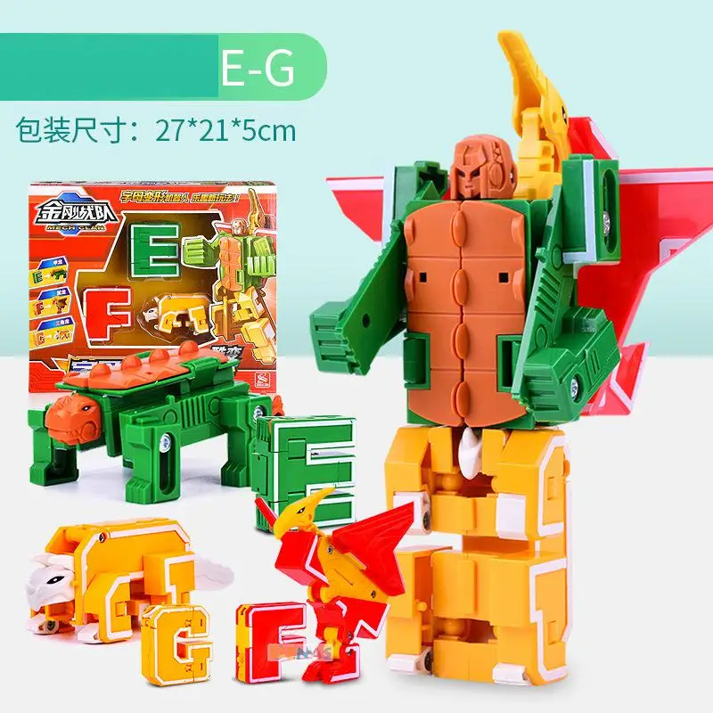26 Lettres Robots Transformables En Dinosaures – Alphabet A-Z éducatif En ABS – Dès 6 Ans