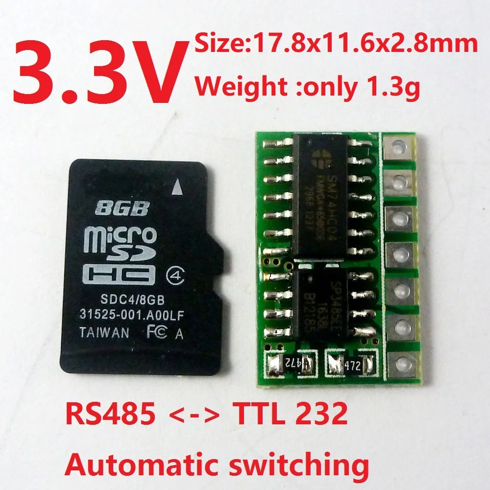 10 PCS R411B01_3V3 5V  UART serial to RS485 SP3485 Transceiver Converter Module