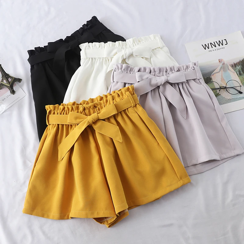 Shorts ladies summer Korean style loose shorts Slim high waist wide leg shorts fashion streetwear shorts women