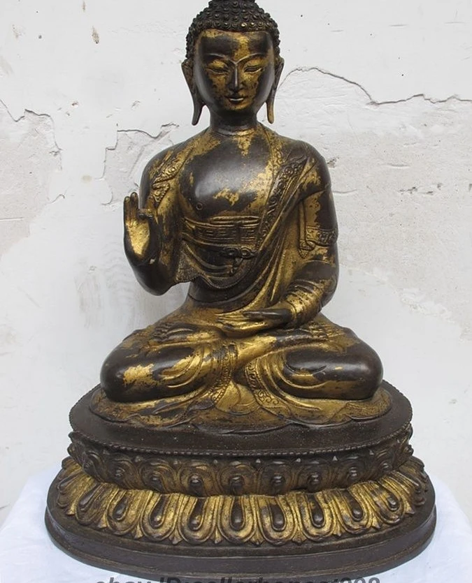 Tibet Tibetan Buddhism joss Shakyamuni Buddha Bronze Copper Sakyamuni Statue