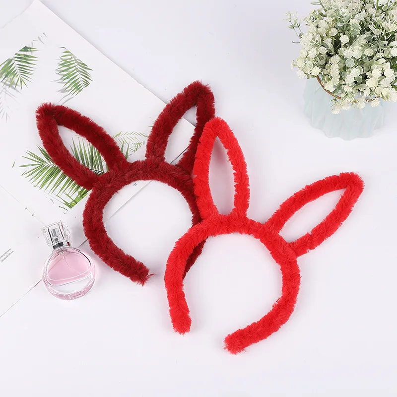 Nowe pluszowe dzieci dziewczyny dla dorosłych Bunny opaska na uszy Fancy Dress kostium wieczór panieński królik ucha opaski do włosów akcesoria nakrycia głowy — zdjęcie 4