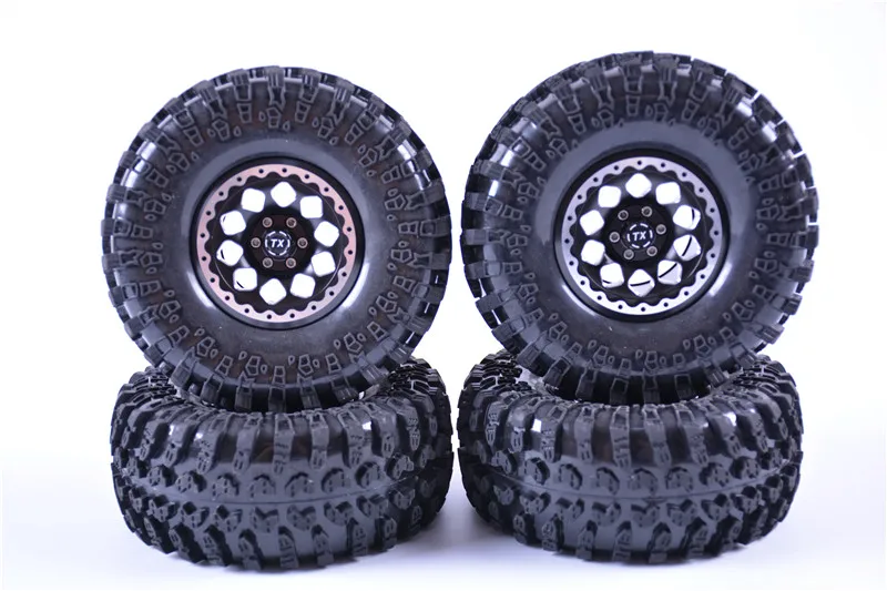 

2.2 inch CNC machining aluminum alloy wheels with tire assembly for Traxxas Axial limbing car