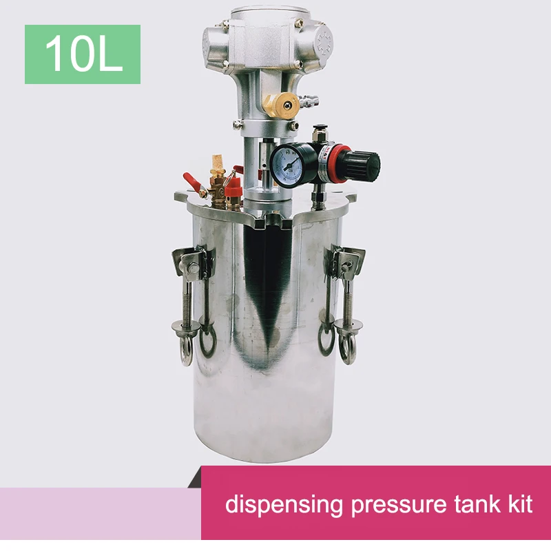 10L Stirring pneumatic dispensing pressure tank Stainless steel barrel dispensing bucket