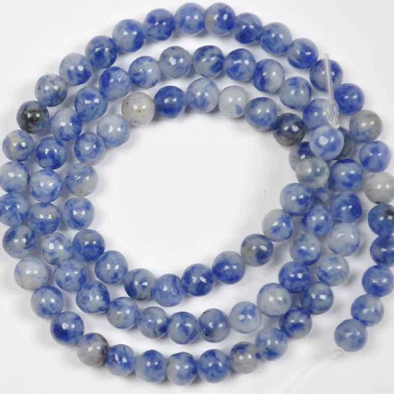 4MM,6MM,8MM,10MM Brazilian Sodalite Round Loose Beads Strand 15.5 Inch Jewelry Making