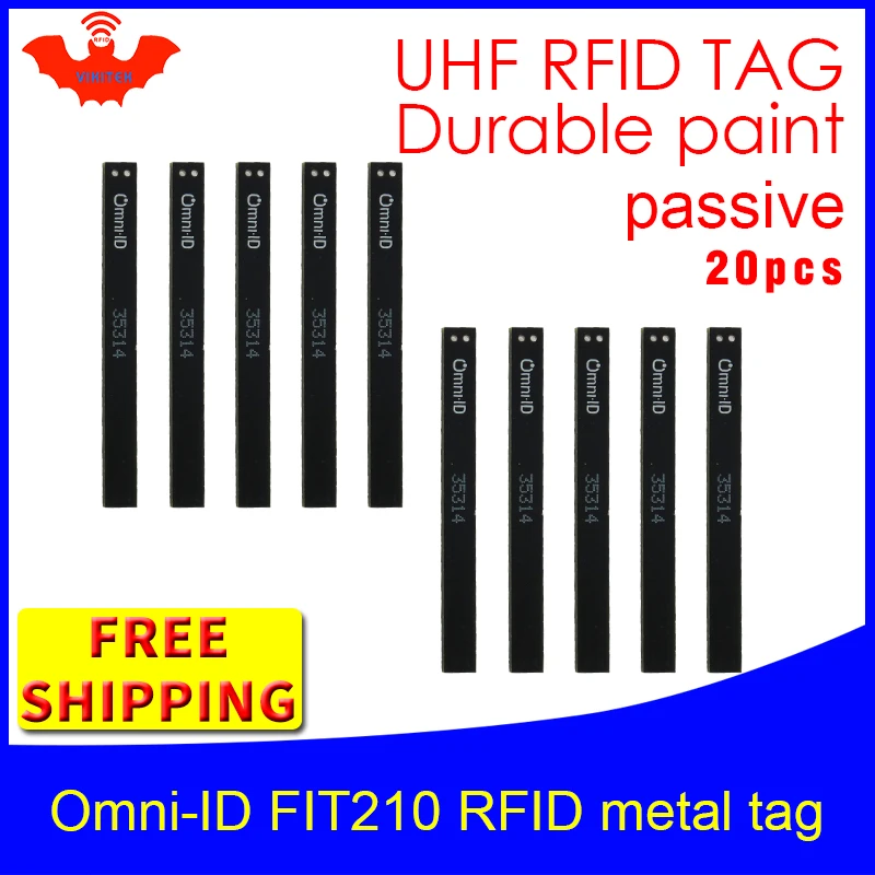 

UHF RFID metal tag omni-ID fit 210 915m 868mhz Alien Higgs3 EPC 20pcs free shipping durable paint very thin passive RFID tags