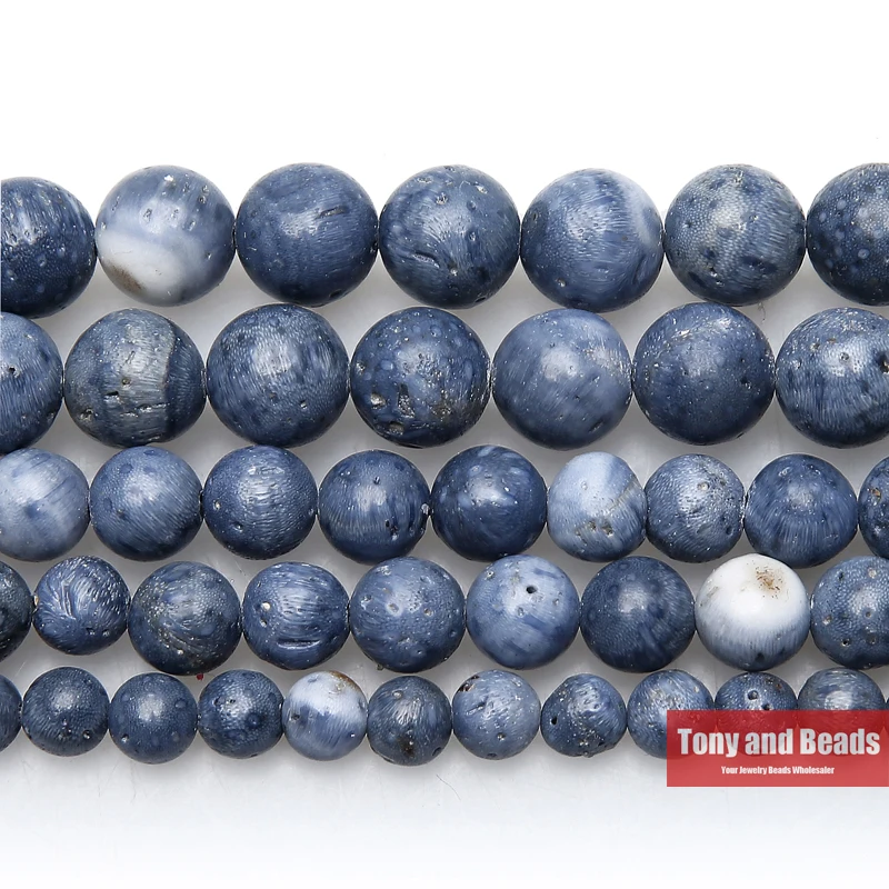 Natural Stone Blue Coral Beads In Loose 15