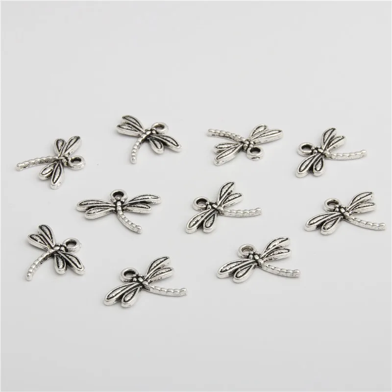 60pcs Tibetan Silver Color Dragonfly Charm Pendants For Diy Bracelet Necklace Jewelry Making Handmade A2856