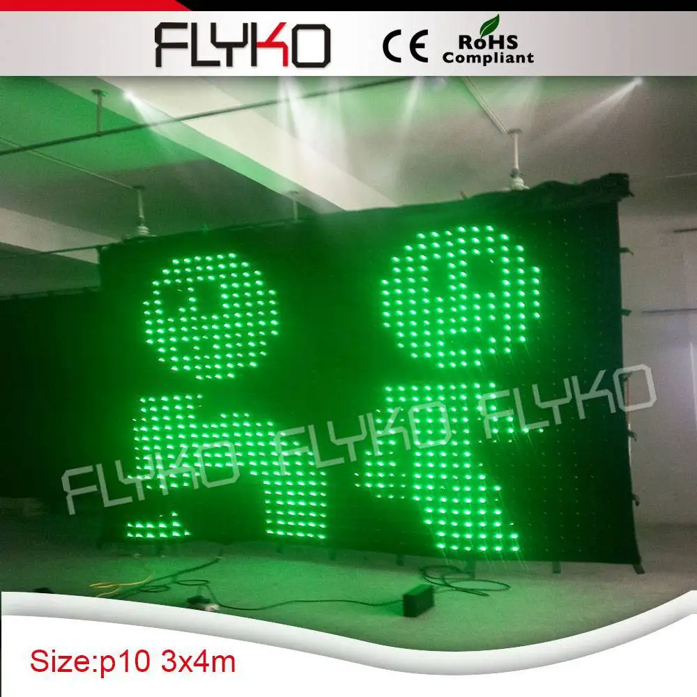 China led vision video backdrop graphic curtain for concert stage curtain background