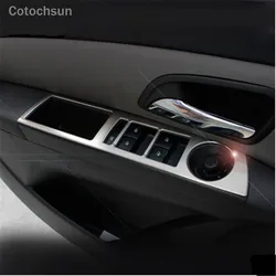 For Chevrolet Cruze 2009-2016 Car Styling 4pcs/set Door Armrest Window Lift Deocation Cover Stainless Steel Auto Accessories