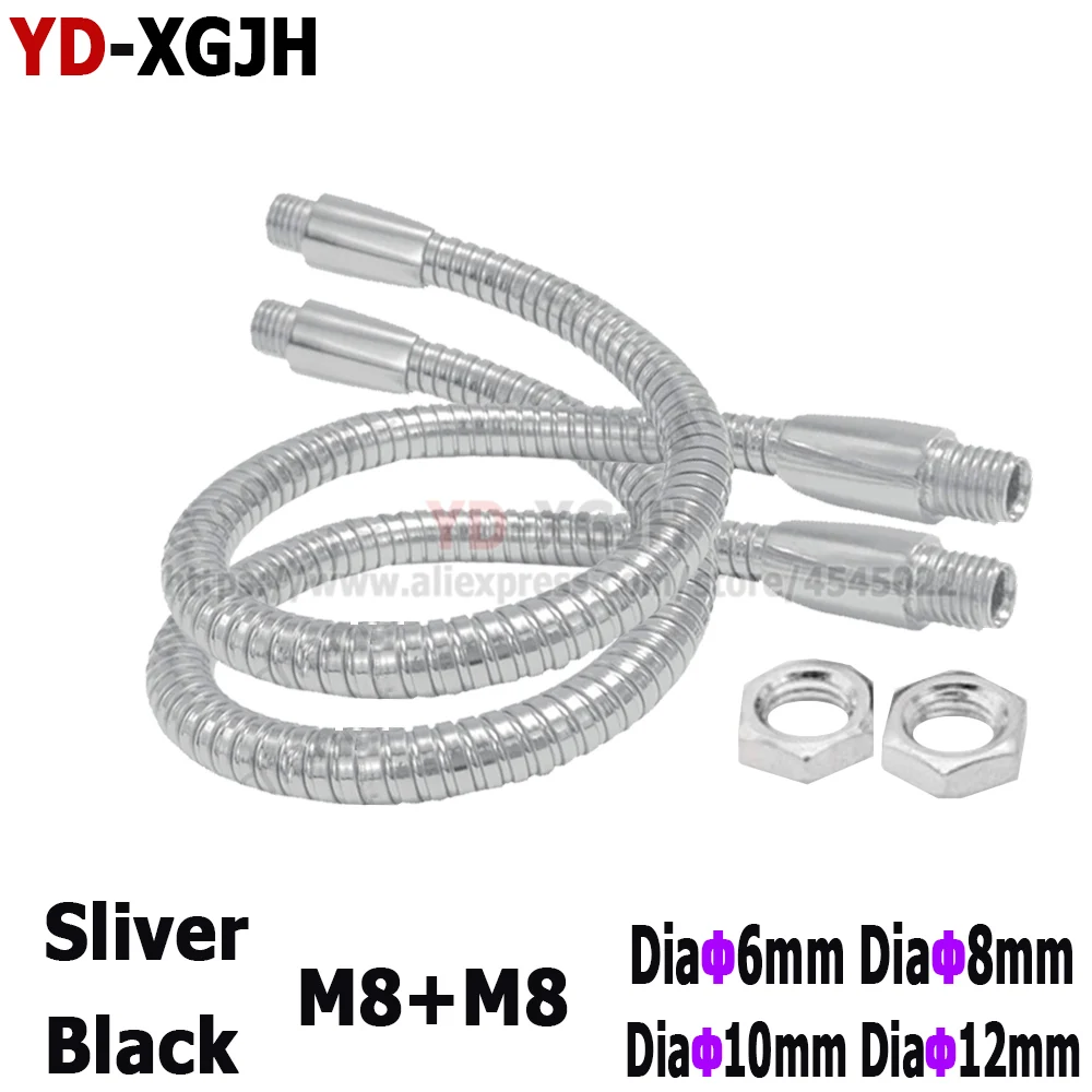 

Dia 6/8 10mm Led Gooseneck Led Flexible Holder Lamp Chrome/Sliver Black Iron Hose Universal Soft Pipe Metal Serpentine Tubes Diy