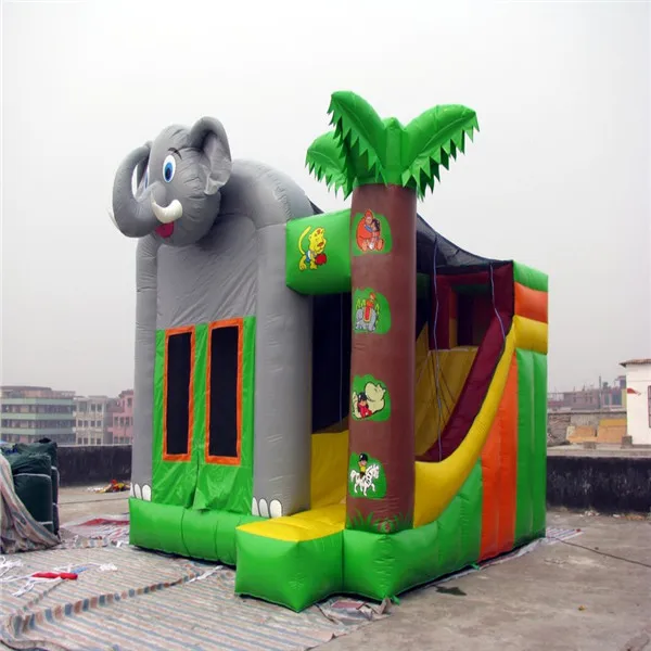 Newest Inflatable Castle Combo,Inflatable bouncy castle house with elephant children playground toys