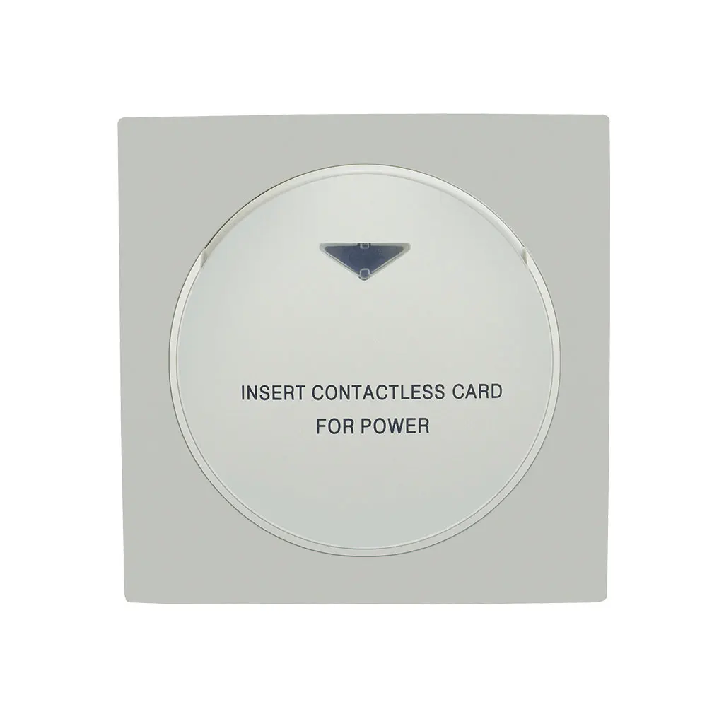 White hotel energy saving key card rf 30A sensor switch with 15s delay insert card to take power low frequency chip card wwitch