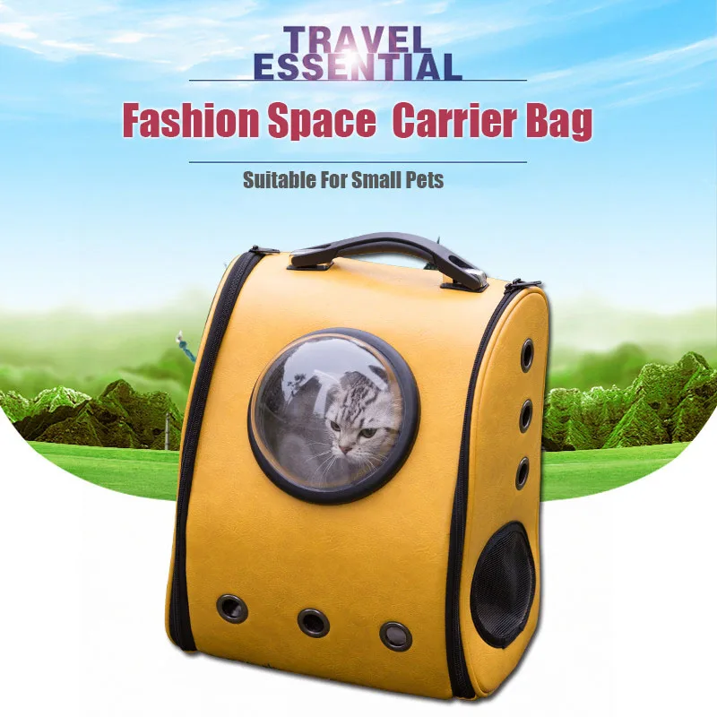 

New PU Pet Carrier Cat Bag/Carrier capsule Bag Innovative Traveler Bubble Backpack Pet Carriers for Cats and Dogs