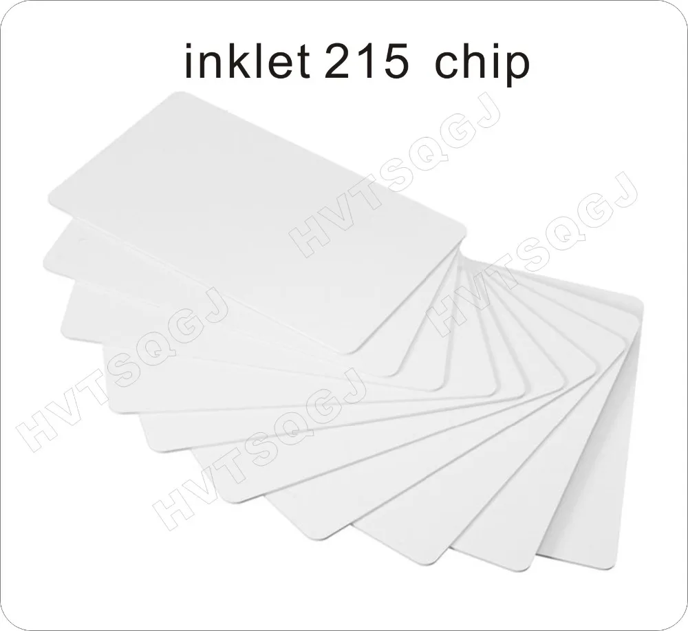 100 ชิ้นอิงค์เจ็ทพิมพ์เปล่า PVC 215 ชิป NFC การ์ดพิมพ์ PVC RFID Smart Card