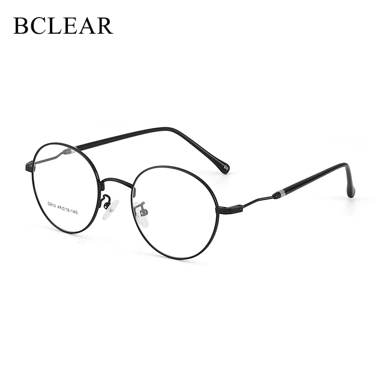 BCLEAR 2019 del Nuovo Uomo Donna Retro Grandi Occhiali Rotondi Occhiali Della Lega del Metallo Occhiali Telaio Nero Argento Oro Occhiali Da Vista Occhiali Da Vista Ottica