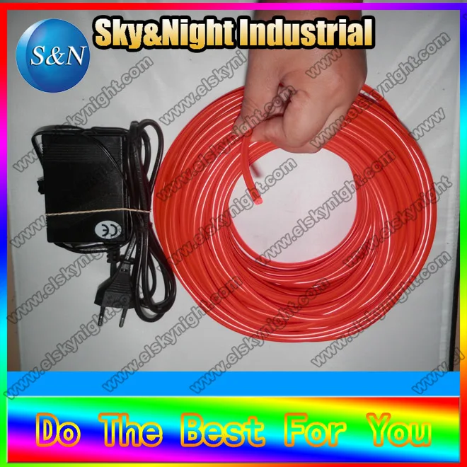 

Flexbile neon light 5.0mm el wire red/pink/purple/green/kelly/orange/white/blue/ice blue/yellow-30M+ inverter + free shipping