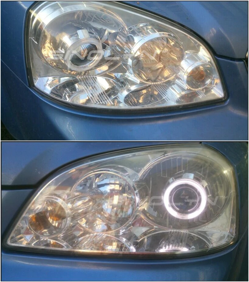 Sinolyn 2.5 Inch Angel Eyes Mini Projector Lenses For Headlights H7 H4 Bi Xenon Full Kit For Car Lights Accessories Motorcycle