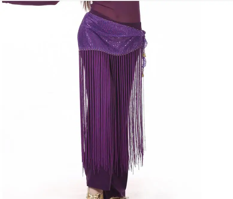 2024 New belt Egyptian dance dress hip towel Indian dress long fringe waist chain women belly dance scarf