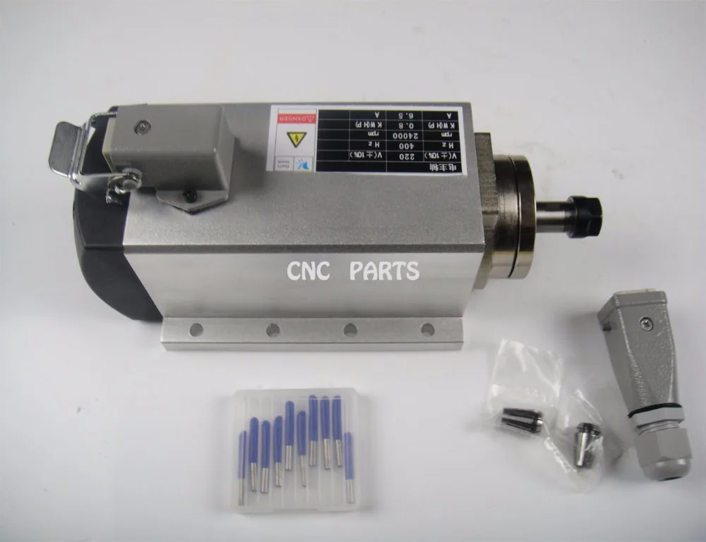 CNC milling spindle ER11 800w air cooling spindle motor  +10 pieces cnc engraving bits