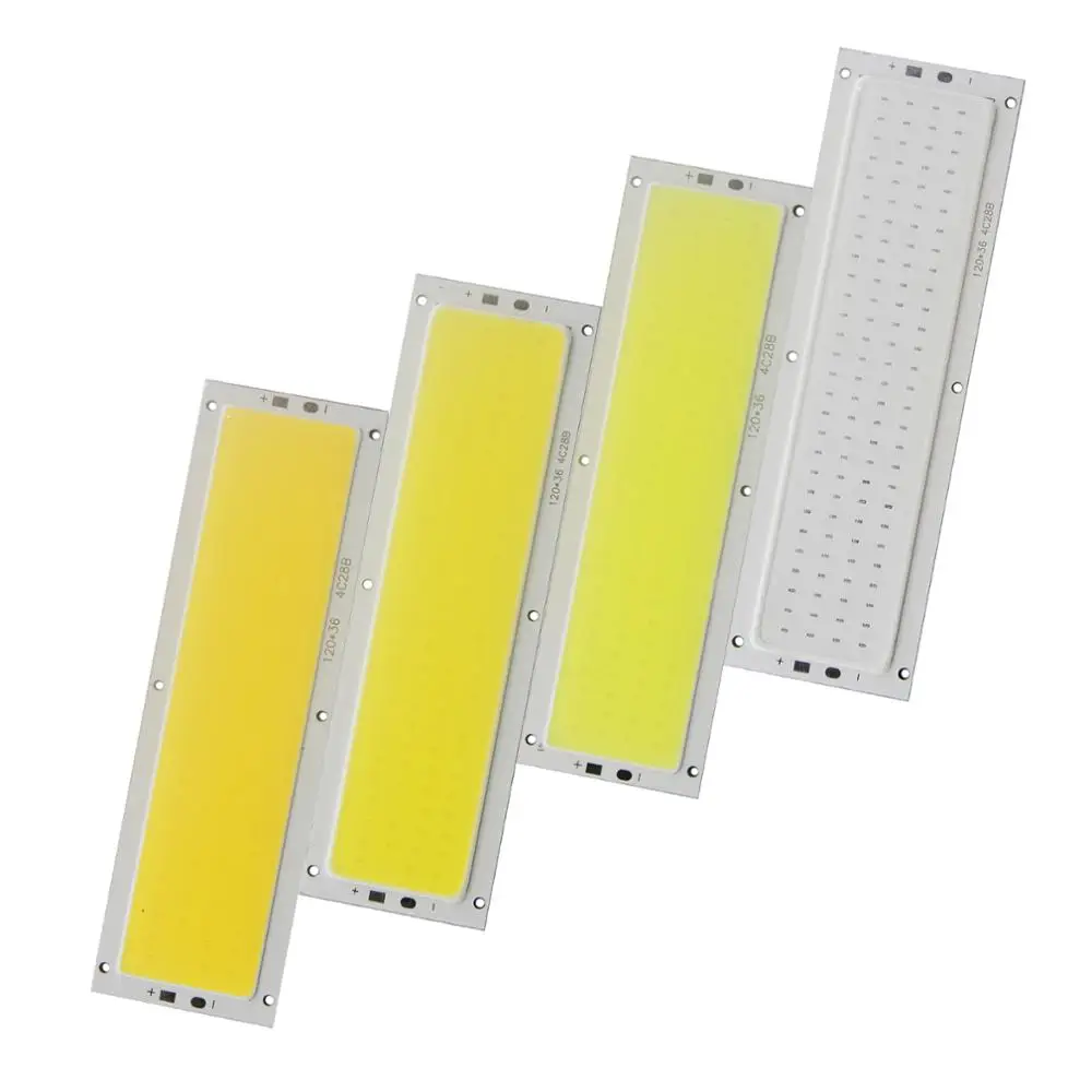 12V 120mm 36mm 12W Natural Warm White Blue RF remote dimmer flip chip COB LED for DIY auto Lamp LED COB Strip light source