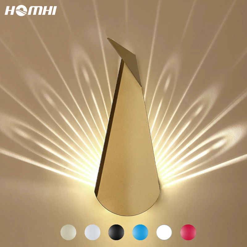 Origami Bird Lamp Golden Peacock Led Wall Light Nordic Sconces Lighting For Decoration Room Lustre Decor Animal Bird HWL-014